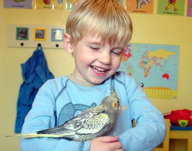 Joshua enjoying the company of Zazou