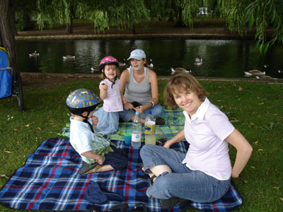 Stopping for a picnic by the river