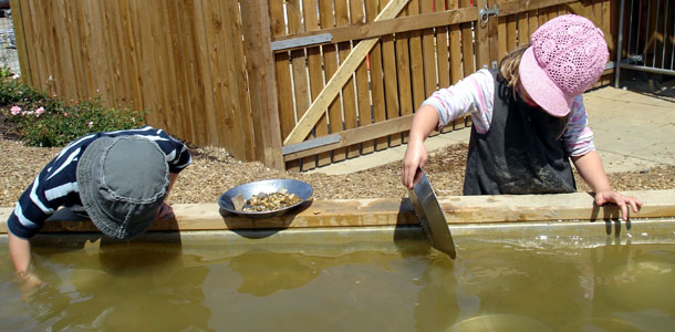 Josh & Misha prospecting for gold