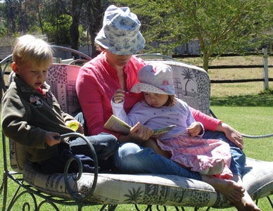 A lazy time reading in the sun