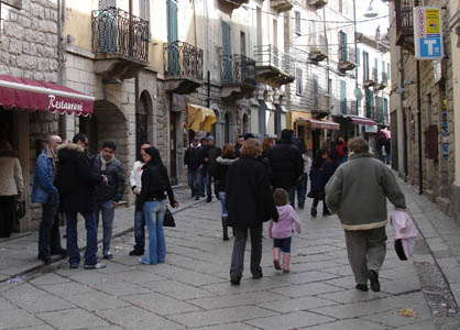 The streets of Tempio Pausania