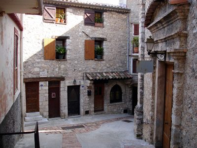 The village square in Peille